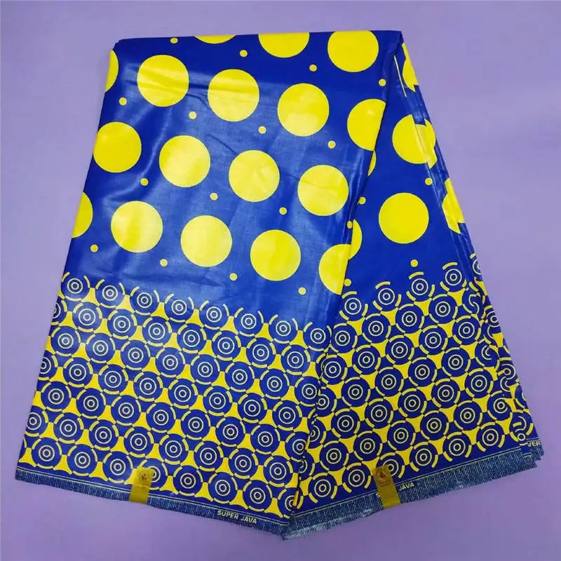 

T2!Ghana Kente Wax Fabric Veritable Wax African Kente Prints Real Java Wax Fabric for Polyester in 6 yards ! P42410