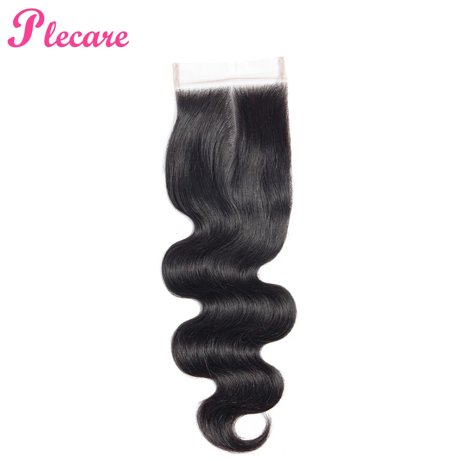 

Plecare Peruvian Body Wave 4*4 Lace Frontal Closure 1 Pcs Natural Color 8-20 Inch Non-remy 100% Human Hair Extensions