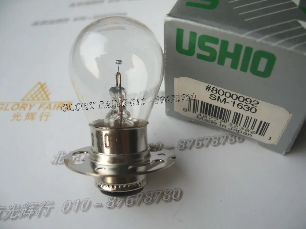 

USHIO #8000092 SM-1630 6.5V 2.75A 16.5W DC lamp,Microscope exciter projector,20D+ spectrophotometer light,1630 6.5V2.75A bulb