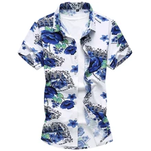 Летние мужские рубашки с коротким рукавом в британском стиле мужские Фланелевые деловые мужские рубашки высокого качества из хлопка и шелка размер M-6XL