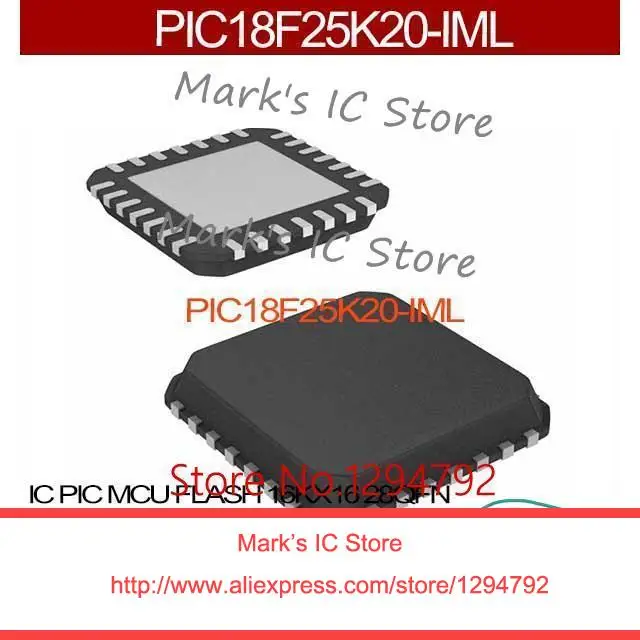 PIC18F25K20-IML IC PIC MCU FLASH 16KX16 28QFN PIC18F25K20 18F25K PIC18F25K 18F25K2 PIC18F25 18F25K20 | Электронные компоненты и