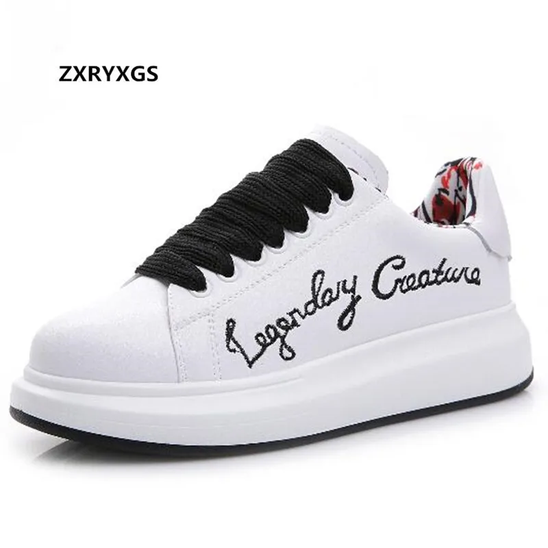 

ZXRYXGS Brand Shoes Men Shoes 2019 New Embroidered Cowhide leather Shoes Flat Non-slip Wild Men Sneakers Fashion Casual Shoes