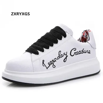 

ZXRYXGS Brand Shoes Men Shoes 2019 New Embroidered Cowhide leather Shoes Flat Non-slip Wild Men Sneakers Fashion Casual Shoes