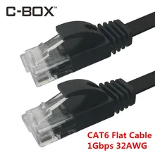 

C-BOX CAT6 UTP Ethernet Cable Flat Network Cable RJ45 10Gbps 500MHz CE ROHS FCC REACH For Computer Router Laptop