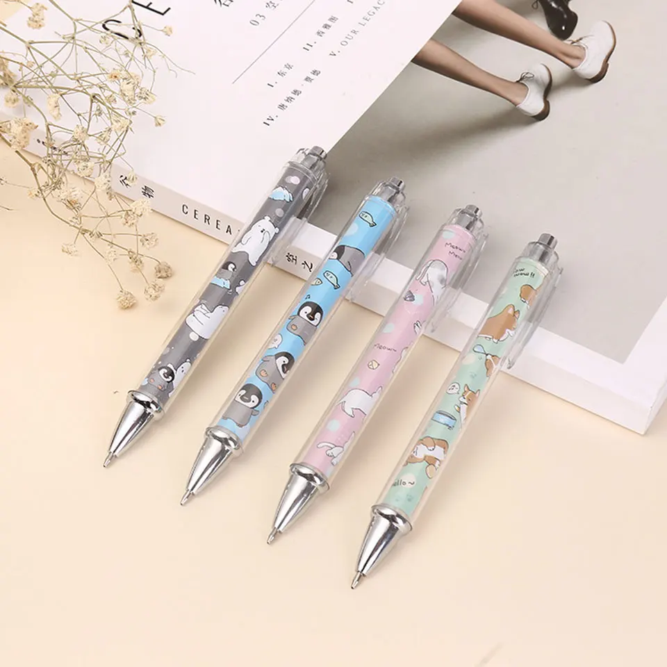 

32 Pcs/lot Ballpoint Pen Set 0.5mm Blue Ink Writing Supplies Banner Pen Korean Office School Supplies For Student Stationery