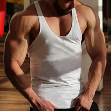 Летний спортивный топ Для мужчин спортивный жилет для фитнеса хлопковые дышащие кроссовки жилет мышцв, Бодибилдинг майка для тренировки Футболка без рукавов