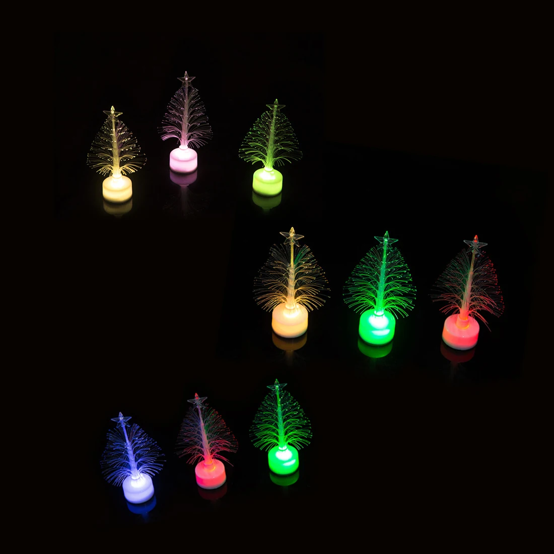 Рождественский год украшения светодиодный настольная лампа Декор Мини Рождественская елка Красочные подарки светильник ночник