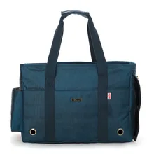 Темно-синие нейлоновые двойные многожильные переноска для собак сумка модная маленькая сумка для щенков