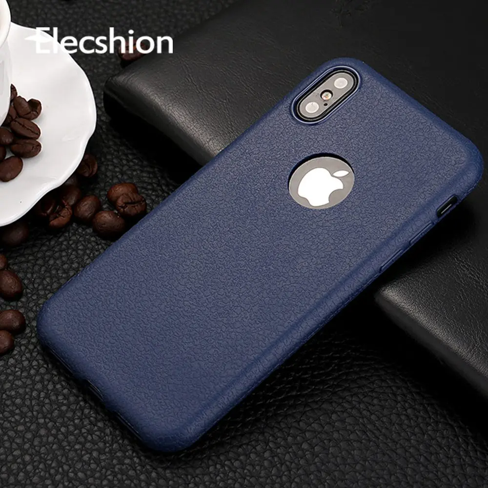 Мягкий чехол из ТПУ для iPhone 7 8 Plus XR 360 защитный с полным покрытием XS MAX 6 6s SE деловой