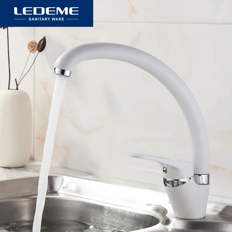 

LEDEME Kitchen Faucet Fashion Style Color New Brass Kitchen Faucets Rotating 360 Degree Cozinha Mixer Contemporary Faucet L5913H
