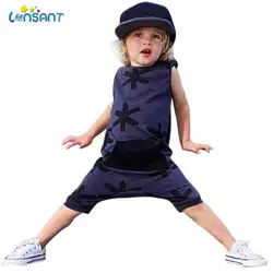 LONSANT Новая модная детская одежда для маленьких девочек одежда комбинезон для мальчиков Детские комбинезоны без рукавов, милые, с круглым