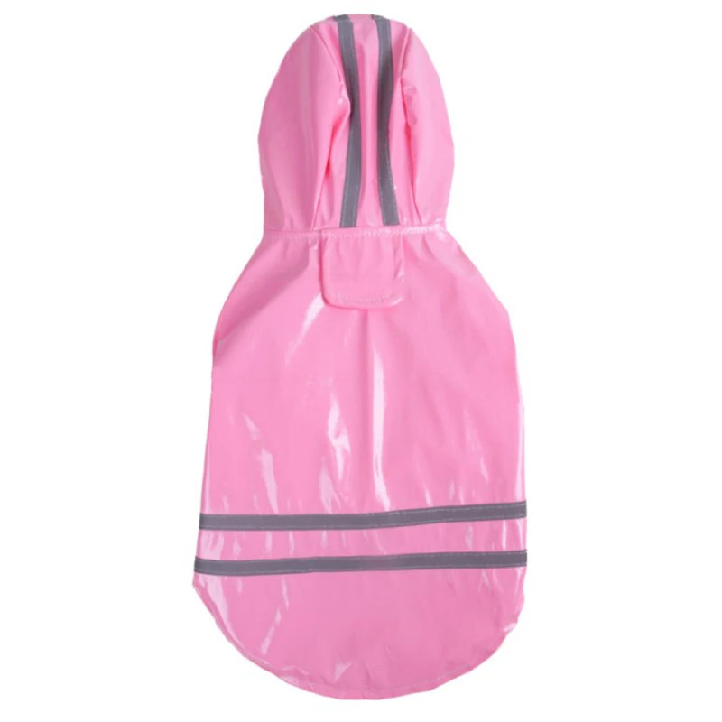 4 размера S-L водонепроницаемый плащ с капюшоном для собак 5 цветов для щенков дождевые пальто Одежда для домашних животных, собак товары для собак - Цвет: Pink