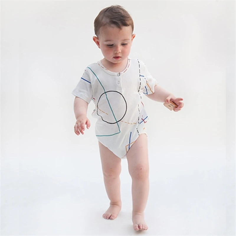 

Bobo Baby New Baby Boy Bodysuit New Born Fashion Design Clothing Summer Short Sleeve Letter Print Bodysuits Bobo Kids Infant