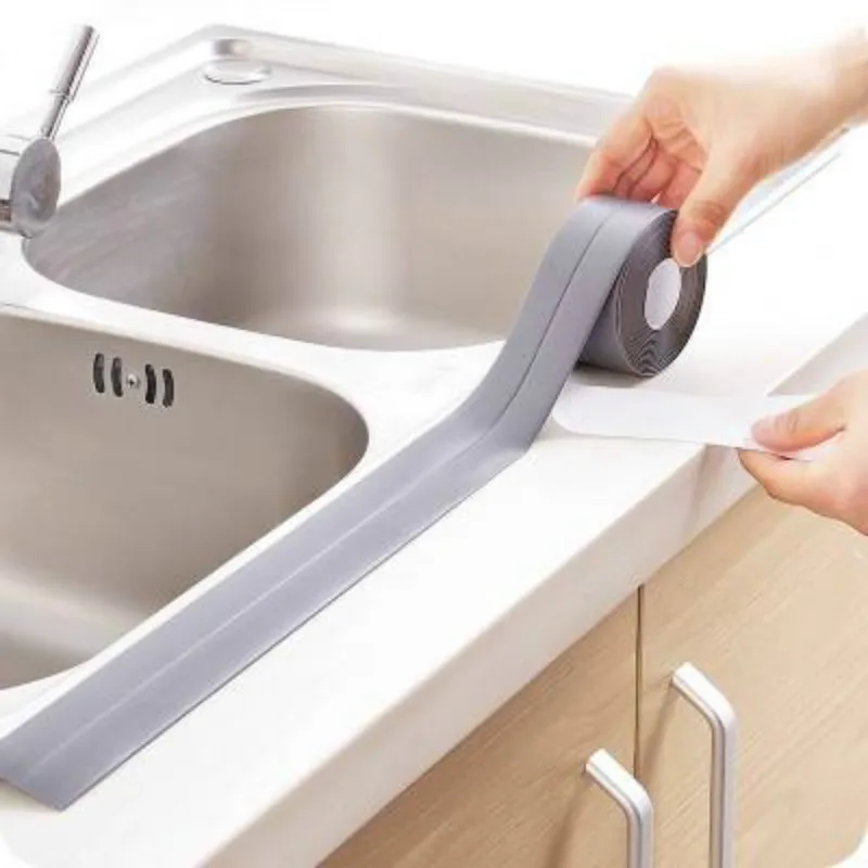 

Kitchen Ceramic Sticker Seal Strips Waterproof Anti-moisture PVC Sticker Bathroom Wall Corner Line Sink Stickers 3.8*320cm
