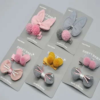 

kids baby hair pins pretty princess Hair accessories cartoon Bunny ears Baby hair clip pretty girls cute hair pin