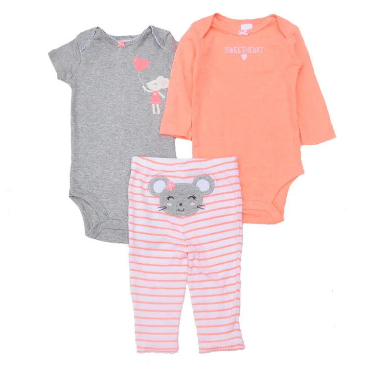 GSLL3 020, Original, Baby Girls 3 Piece Set , With 2 Pieces Bodysuits