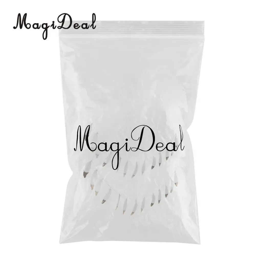 MagiDeal 2pcs Novelty Boho Gold Silver Dipped White Feather Bunting Banner Tassel Garland Nursery Romm Wall Decor