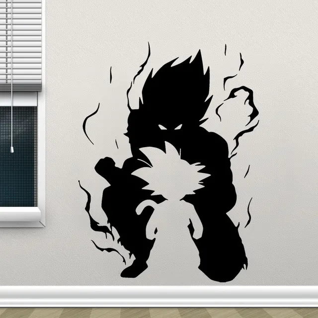 Goku Dragon Ball Kid Silhouette Wall Car Vinyl Decal Anime Wall Sticker Comics Home Decor For