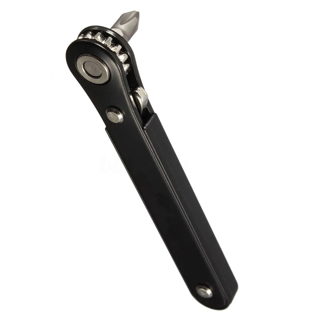 DWZ 10 in 1 Mini Right Angle Offset Hand Ratchet Screwdriver Ratchet Driver Tool Set