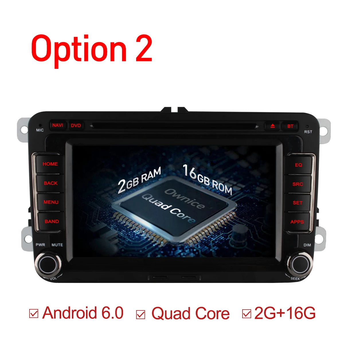 Perfect Ownice Octa 8 Core Android 6.0 2G RAM Car DVD Player for Volkswagen golf 4 5 6 touran passat B6 jetta caddy transporter t5 polo 2