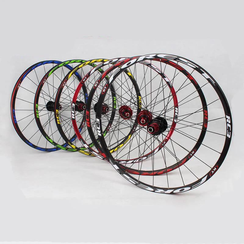 colored bike wheels