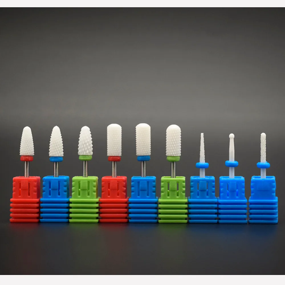 

RIVER LAKE 1PCS HOT Ceramic Nail Drill Bit Cutter Nail Files for Nail Electric Drill Manicure Machine Accessory Tools 3/32"