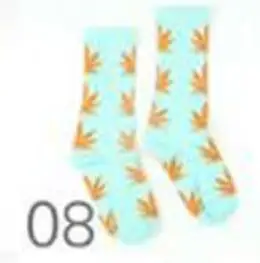 1 пара, удобные хлопковые носки высокого качества повседневные длинные носки с листьями кленовых листьев Harajuku, конопляные носки для скейтборда, носки для HipHop - Цвет: H8
