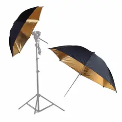 Прозрачный зонт с отражающей черный и серебряный и золотой крышка зонт для фотосъемки отражатель света диффузор и модификатор