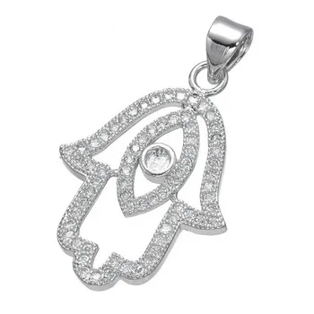 hand made micro pave tiny CZ zircon Hamsa Hand Charms Pendants For DIY bracelets necklaces jewelry making
