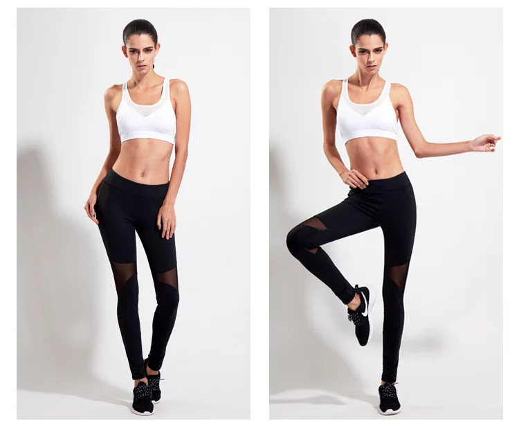 2017 New Aimpact Women Yogo Pants Quick Dry Fitness SweatPants Women Running Pants Girl Gym Pants Mesh Pacthwork Sports leggings (2)