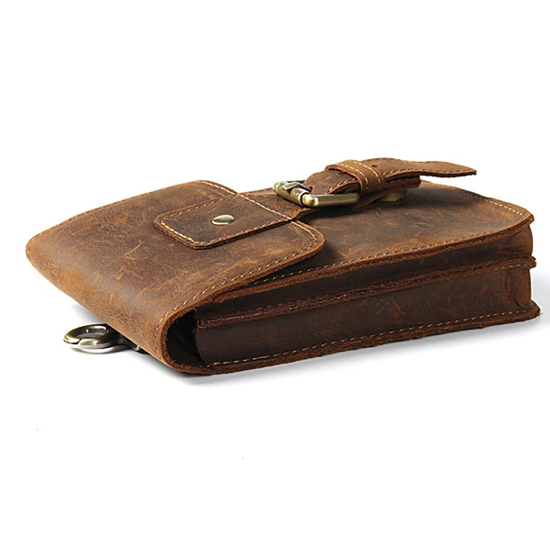 

Men waist bag Casual Durable waist pack Belt Leather Military Bag Zipper Waterproof Waist Bag