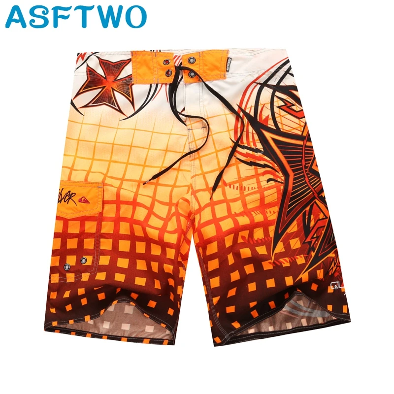 ASFTWO, быстросохнущие шорты для серфинга из полиэстера, мужские бермуды с принтом, пляжные шорты, большие размеры XL XXL, серые, синие, зеленые, оранжевые