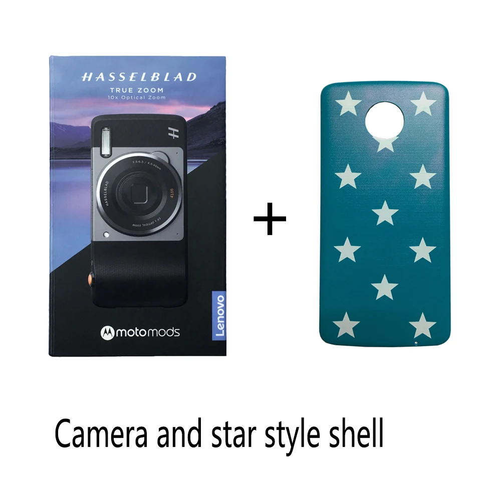 Камера Hasselblad с настоящим зумом для Motorola Moto Z4, Z3 play, Moto Z2 Force, Z2 play, Moto Z Play, Z Force Droid phone, Moto mod - Цвет: add star style shell