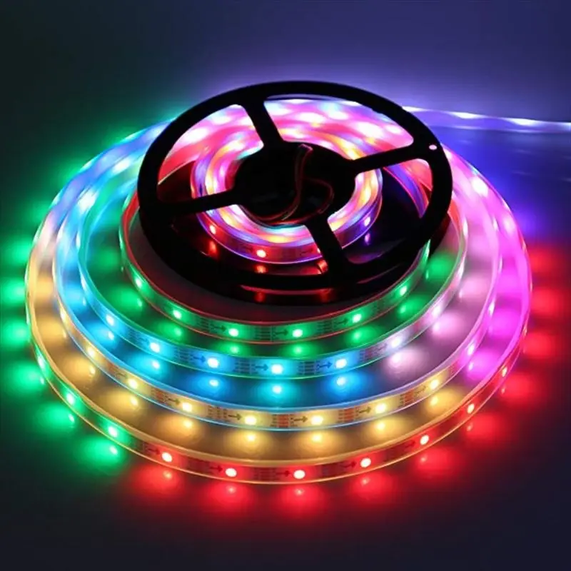 5mX Programmable led digital flexible strip with 5V WS2813 RGB full ...