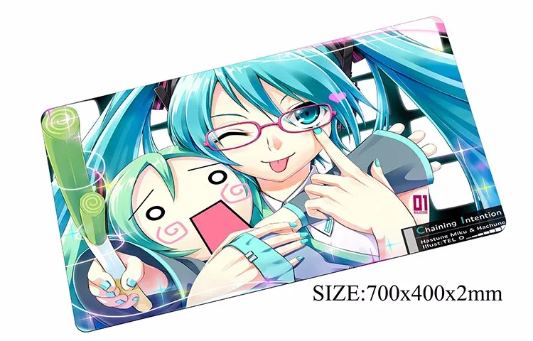 Аниме Hatsune Miku коврик для мыши 70x40 см игровой коврик для мыши Шестерня геймер Коврик для мыши высококлассная клавиатура компьютер большая