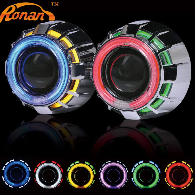 2.5inch Double Angel Eyes CCFL Bixenon HID Projector headlight Lens
