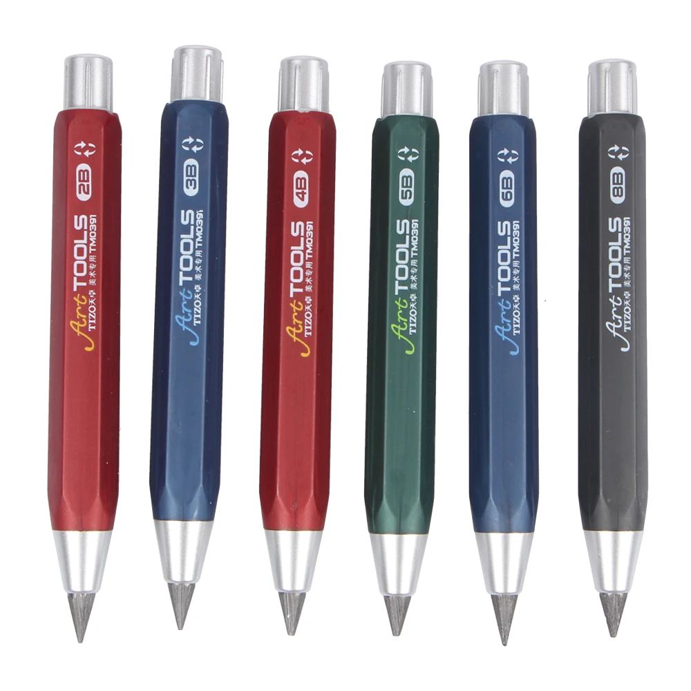 2B,3B,4B,5B,6B,8B 5.6mm Mechanical Sketching Pencil 6PCS For Sketch