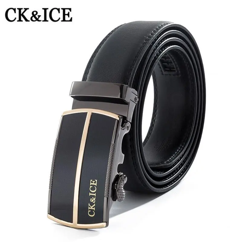 2017 New Designer Automatic Buckle Leather Men Belt Business Fashion