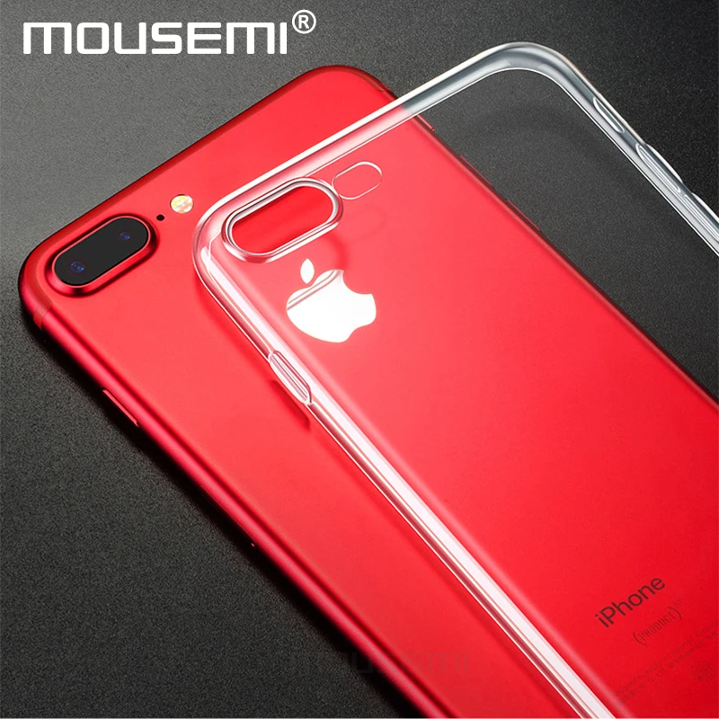 Чехол для iPhone 7 8 силиконовый прозрачный противоударный чехол из ТПУ Plus защитный |