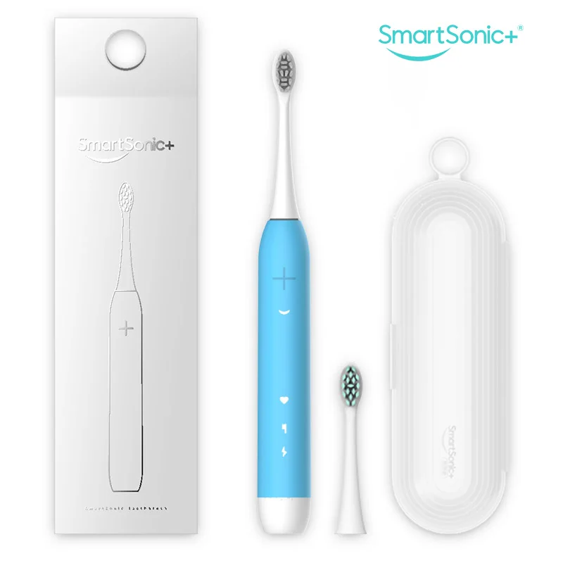 

Auto Sonic Newest Electric Toothbrush,New Package,Travel Box,USB Charge, 3 Optional Modes,Novice,Blue,Built-in Auto Timer, IPX7