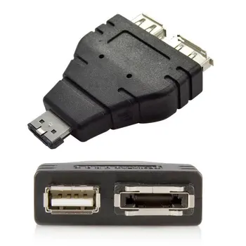 

10pcs/lot Cablecc Combo eSATAp Power over eSATA USB 2.0 to eSATA & USB splitter Adapter 1 in 2 new