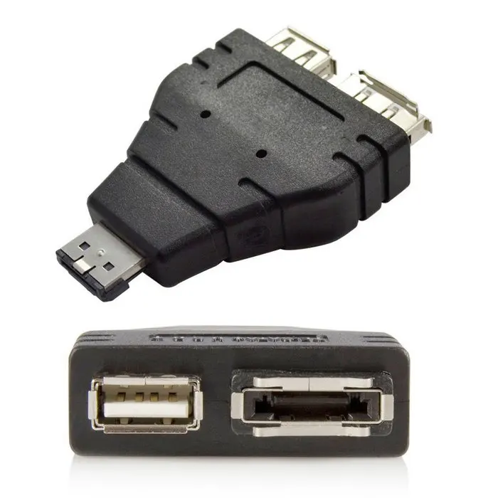 

CY Combo eSATAp Power over eSATA USB 2.0 to eSATA & USB splitter Adapter 1 in 2 new