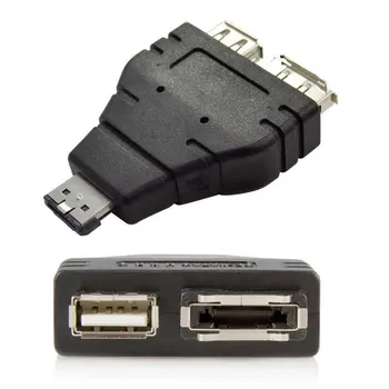 

NGFF Combo eSATAp Power over eSATA USB 2.0 to eSATA & USB splitter Adapter 1 in 2 new