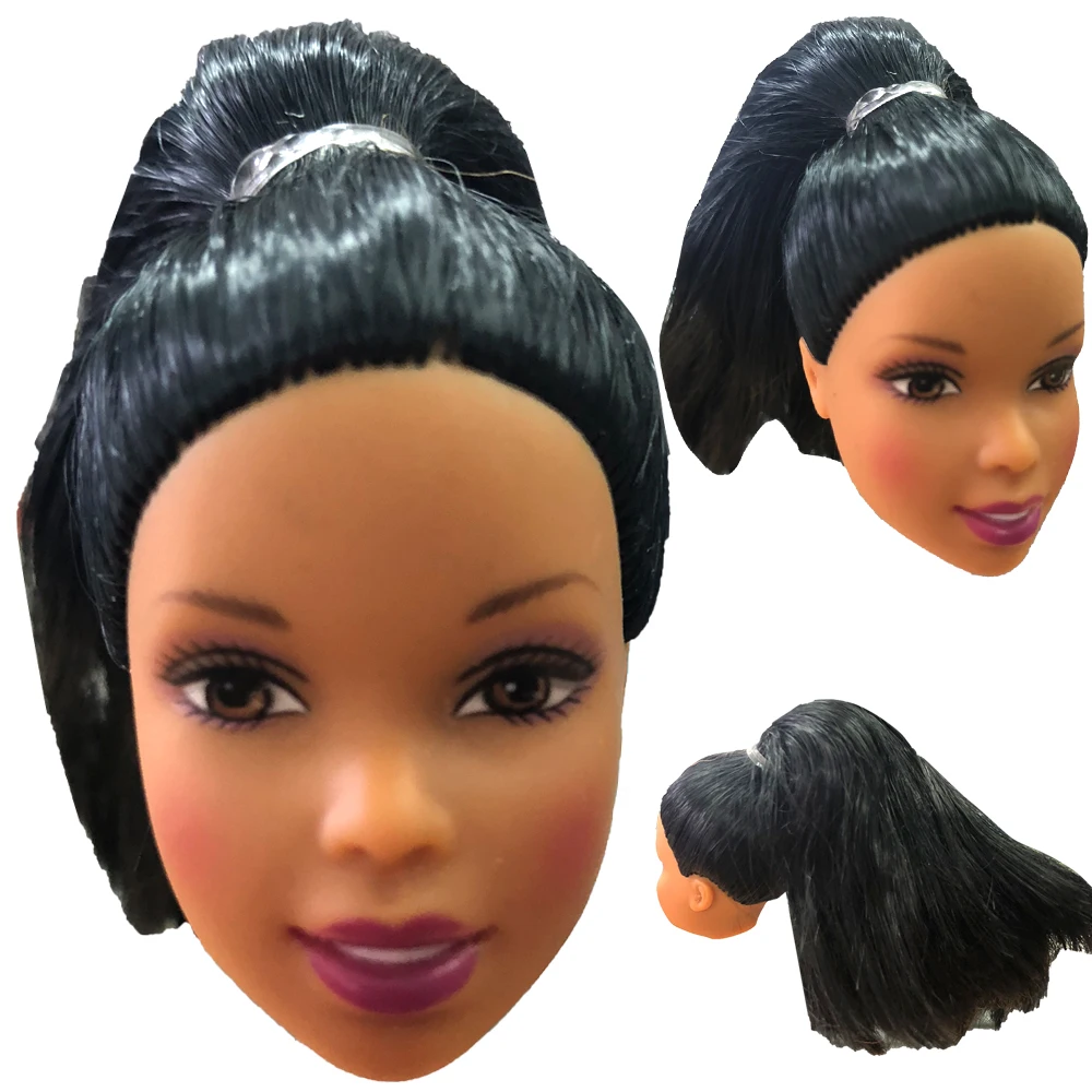 black barbie doll head