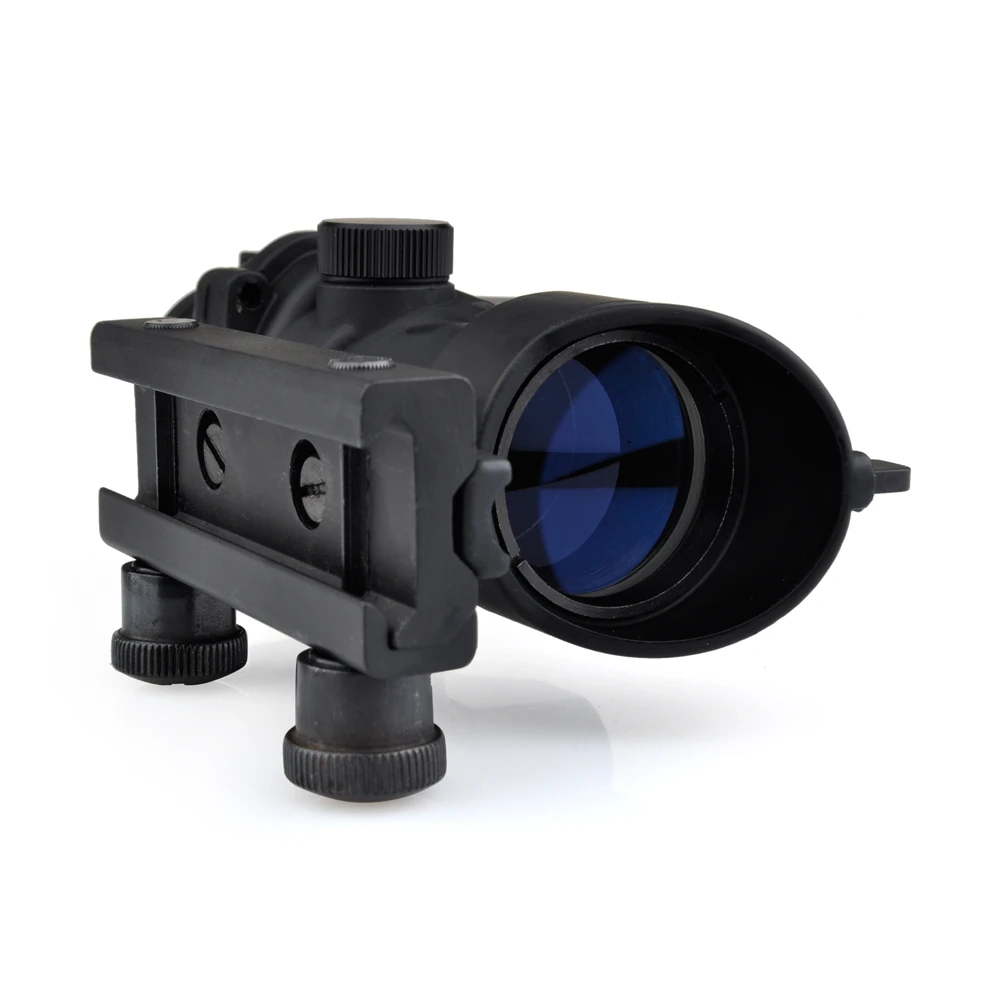 

SEIGNEER ACOG 4X32 Optical Scope Red Reticle With Mini Red/Green Dot Sight Sniper Riflescope Hunting Shooting Rifle Scope