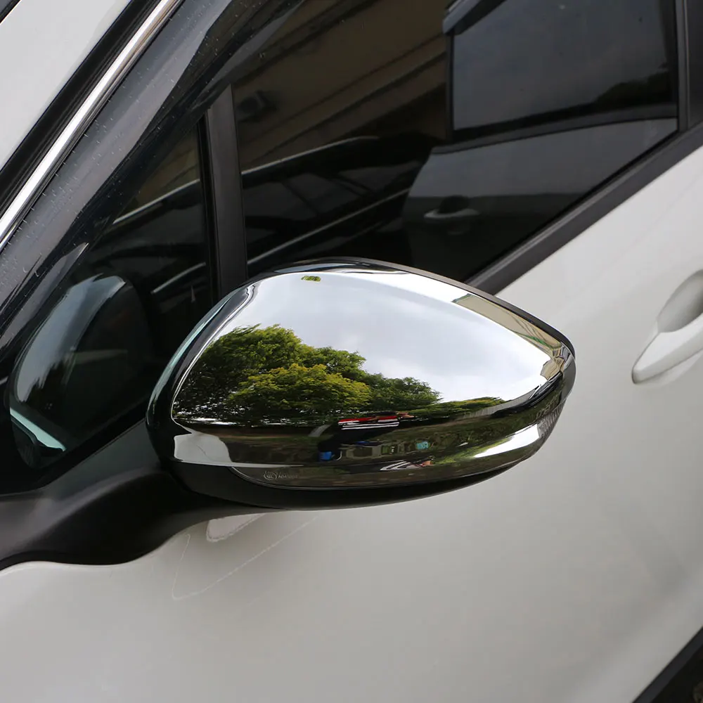 Jameo Auto ABS Chrome Car Rear View Mirror Protection Covers Rearview Mirror Stickers for Peugeot 2