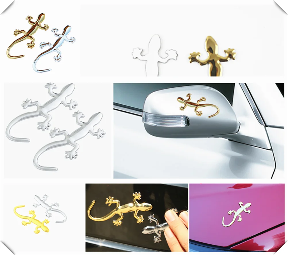 Car Accessories Personality Sticker 3D Lizard Gecko Badge for Chevrolet Miray Caprice Agile Stingray Aveo5 Matiz Lumina | Автомобили и