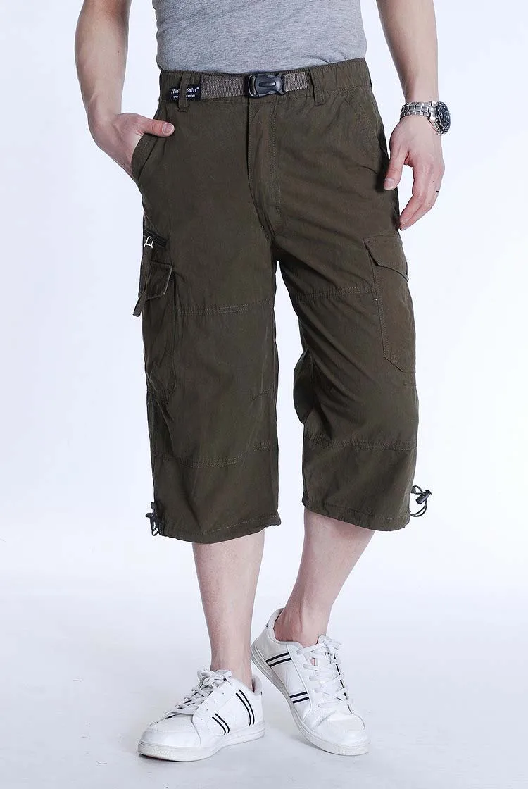 6XL 7XL Летние повседневные шорты для мужчин Хлопковые Бриджи с большим карманом Свободные мешковатые хип хоп шорты-бермуды Военная Униформа мужс - Цвет: 802 Army