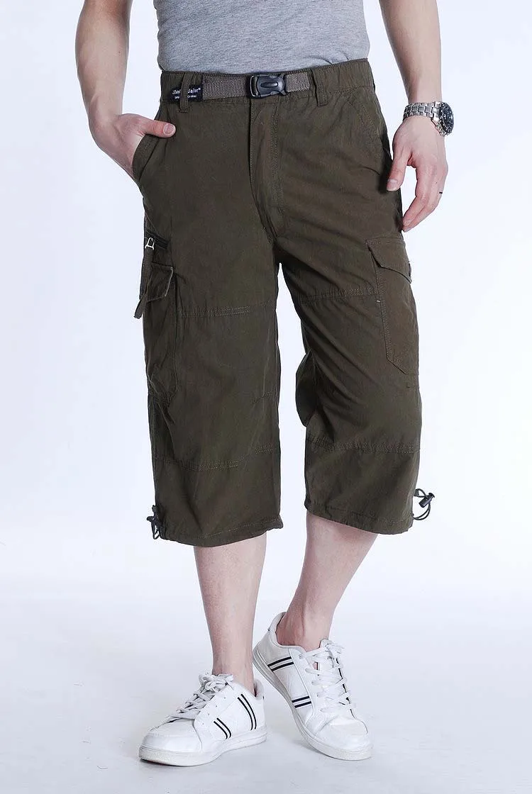 802 Army 6XL 7XL Летние повседневные шорты для мужчин Хлопковые Бриджи с большим карманом Свободные мешковатые хип хоп шорты-бермуды Военная Униформа мужс - Цвет: 802 Army