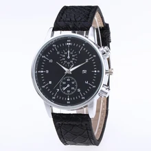 Waterproof Wristwatch Men Business 2-eye Complete Calendar Leather Quartz Watch Luxury Male Sport Watch Relogio Masculino Clock